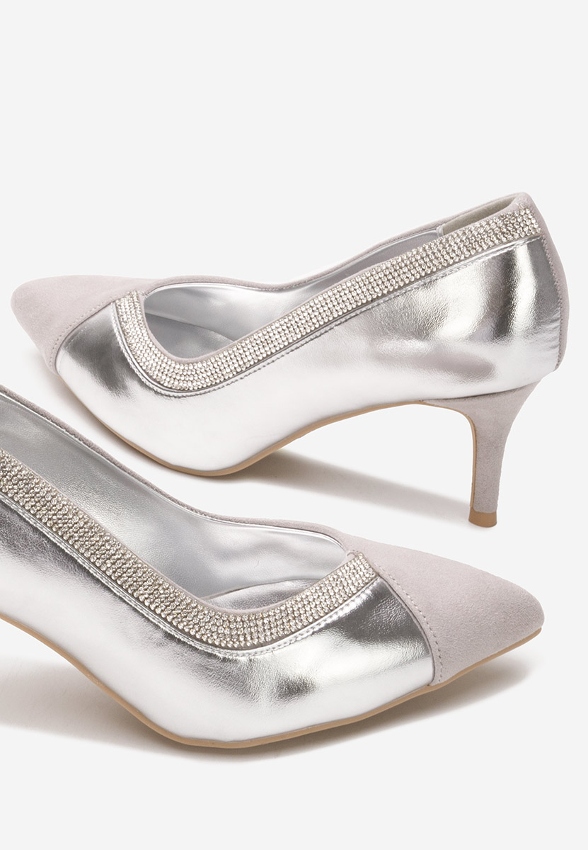 Chaussures à talon aiguille argent Hassie