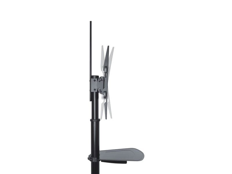 PureMounts TV-Trolley PM-CART-70B Schwarz Mobiler Bodenständer für Flachbildfernseher bis zu 70