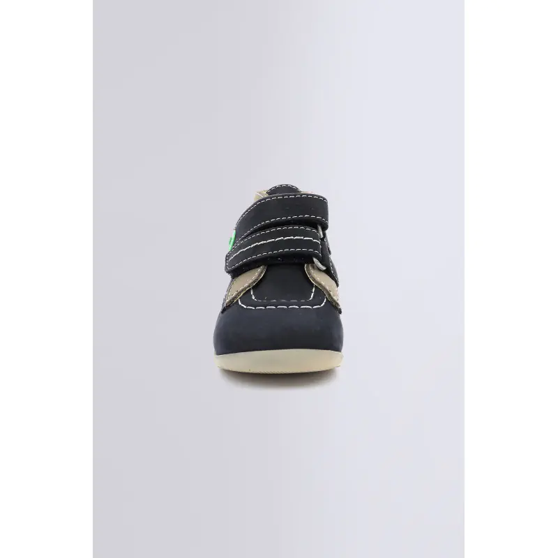 BONKRO MARINE KAKI JAUNE BOTTILLONS Cuir Garçon