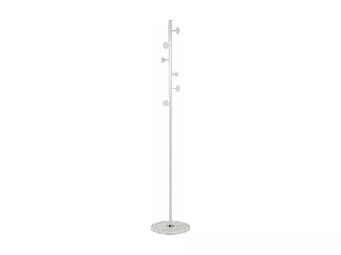Porte manteau en marbre et en métal blanc - H180 cm