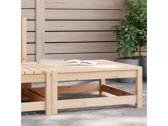 Repose-pied de jardin 70x70x30 cm bois de pin massif
