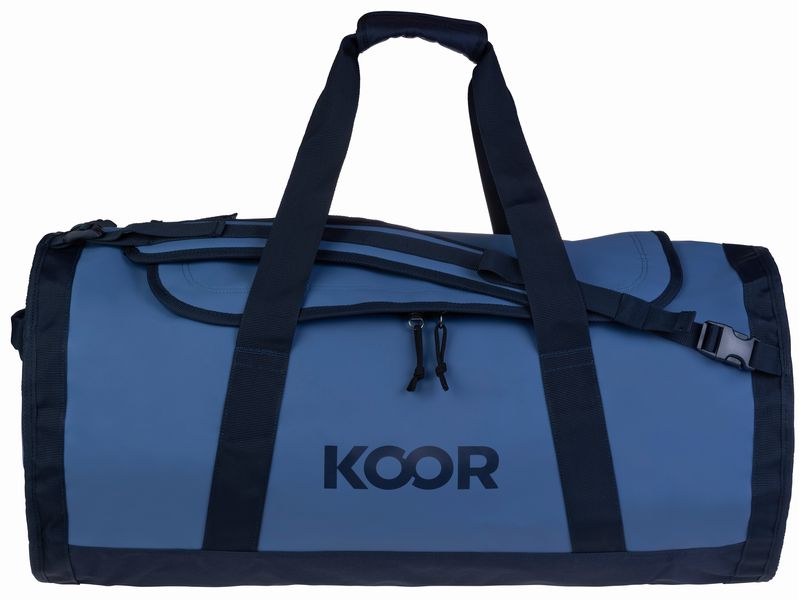 KOOR Duffle Bag Sooma 70 l, Blau Wasserabweisende Reisetasche