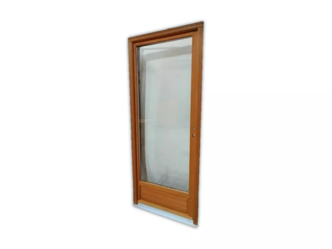 Porte Fenêtre Bois 1 Vantail H215 X L90 Tirant Droite Côtes Tableau Gd Menuiseries