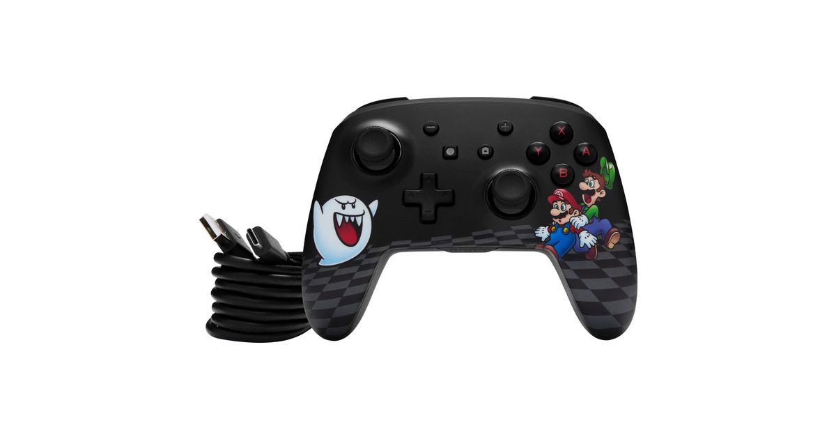 PowerAEnhanced Wireless Controller for Nintendo Switch with Lumectra - Mario Peek-A-Boo  (Zwart/wit)