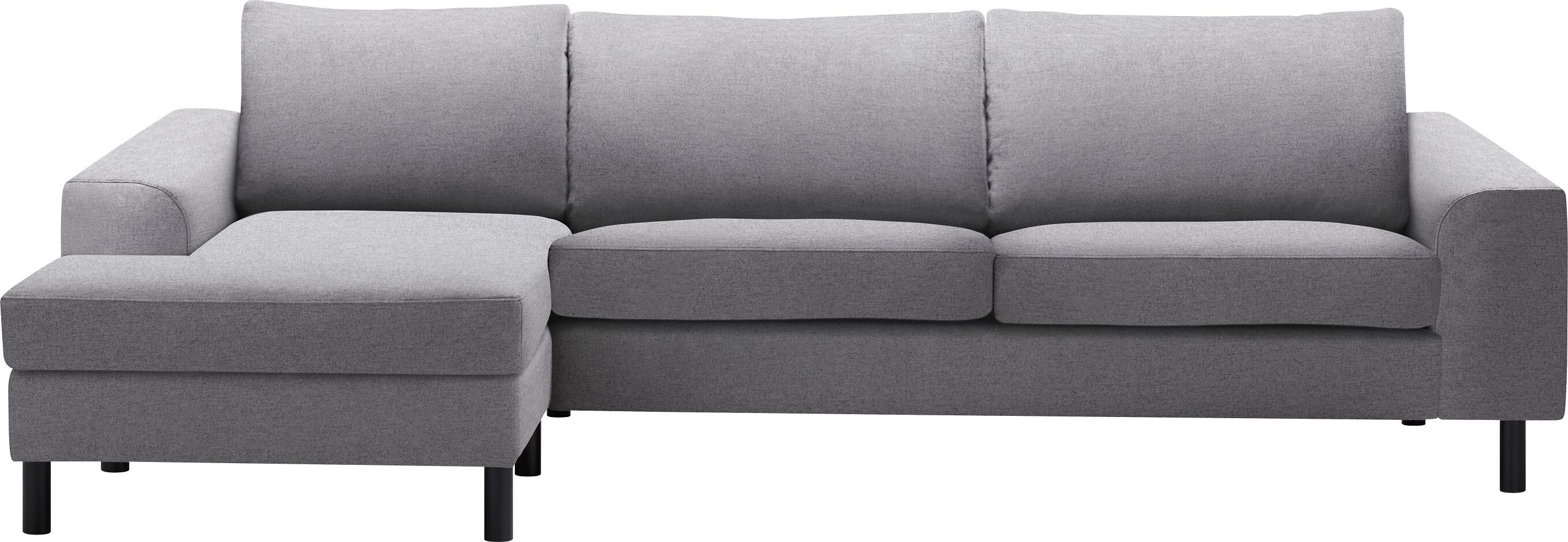 DIENER Ecksofa - Hellgrau / B: 276.0 cm x T: 156.0 cm x H: 81.0 cm