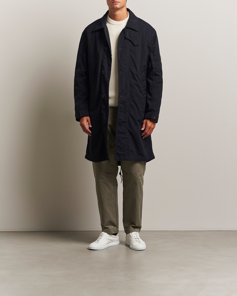 C.P. Company Twill Garment Dyed Lined Coat Navy