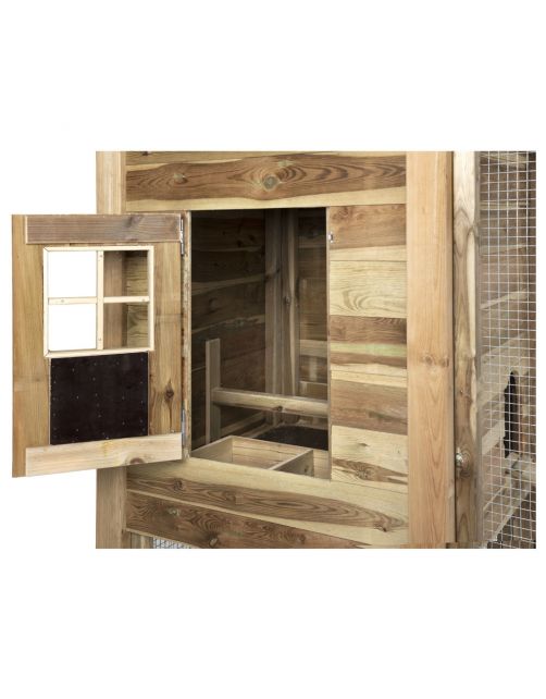 Voldux Hooiberg Fem - Kippenhok - 125x125x225 cm Naturel