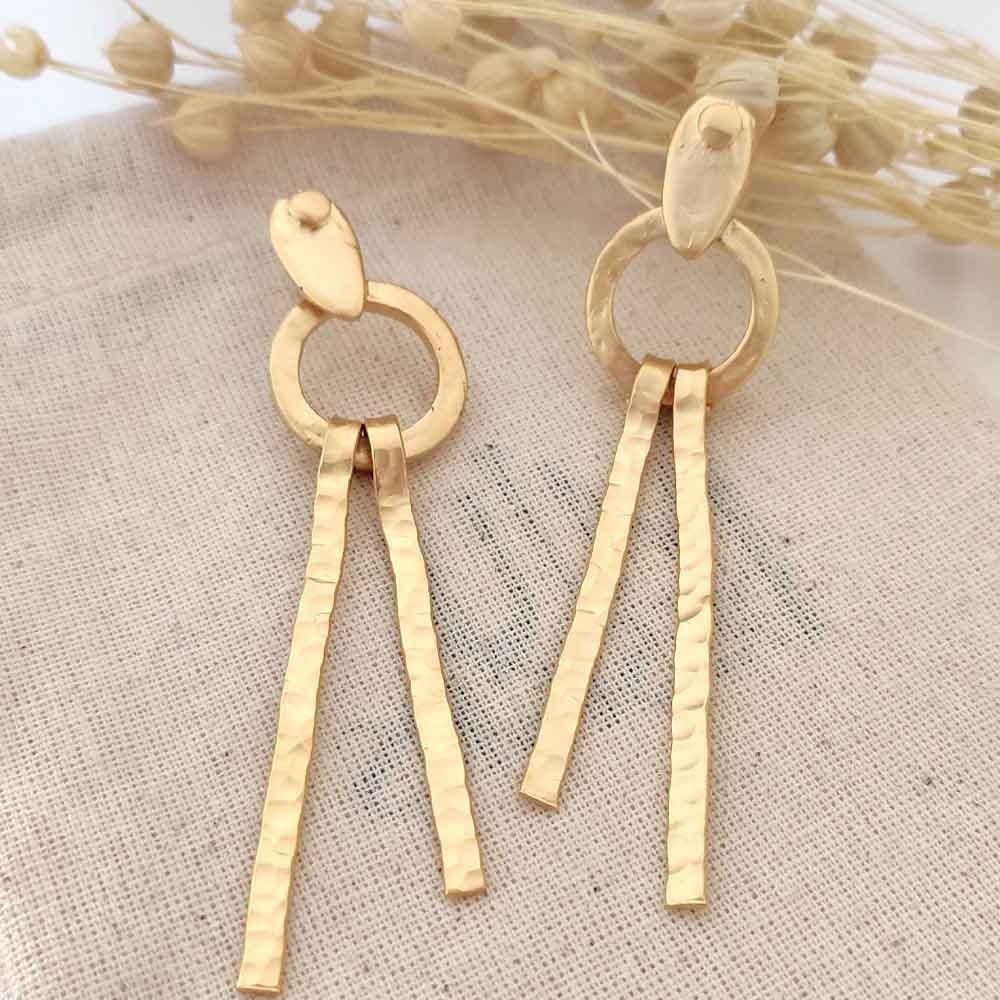 Boucles d'oreilles - Laiton plaqué or