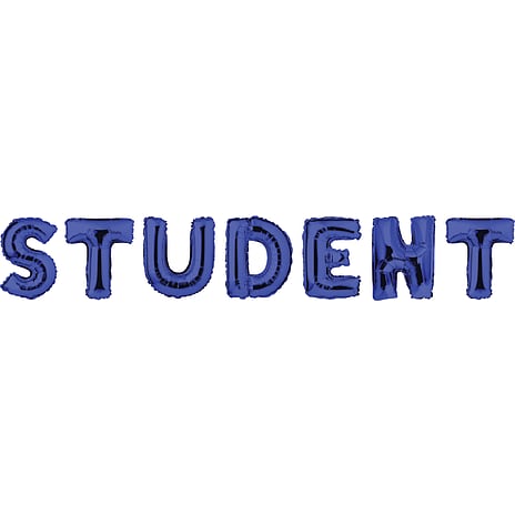 Studenter folieballon - flere varianter - assorteret