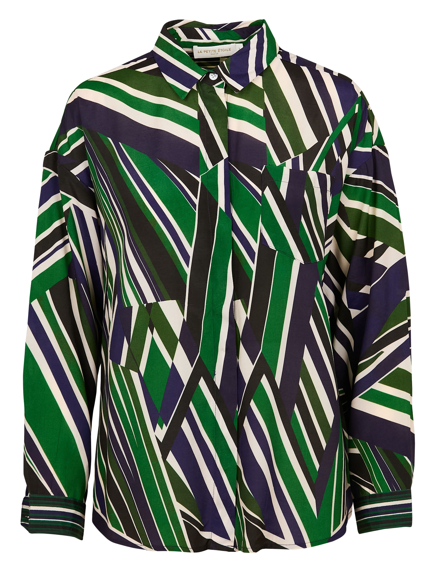 CHANICE - Chemise satinée ample à motif | Multicolore