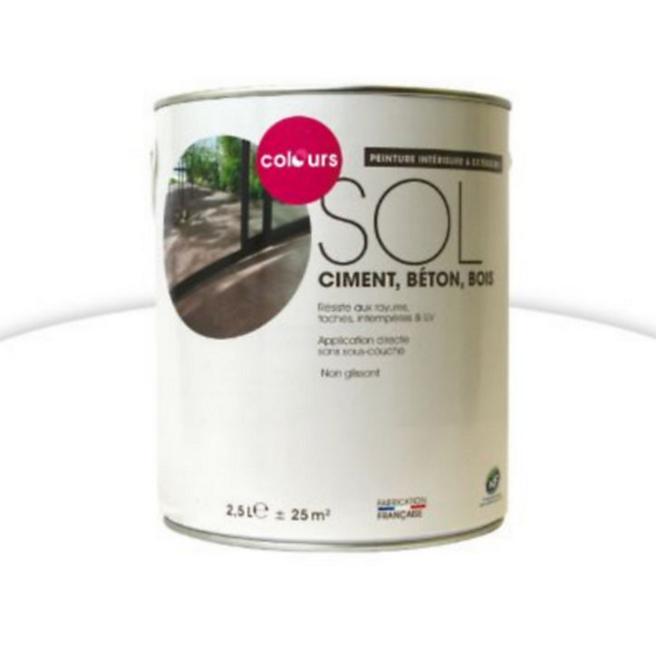 Peinture sol intérieur/extérieur Colours blanc satin 2,5L