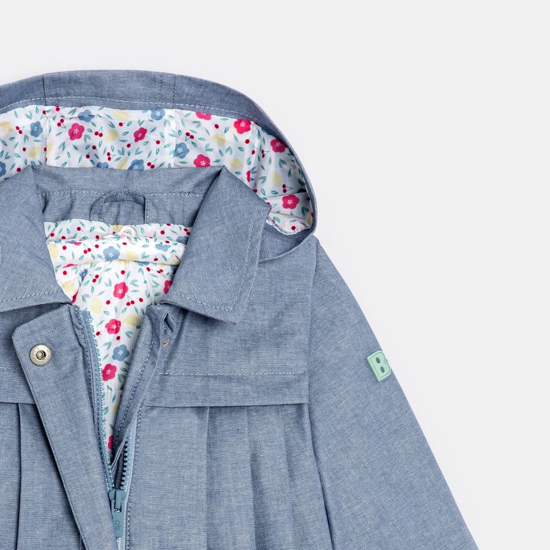 Manteau parka 3 en 1 chambray bébé fille Bleu