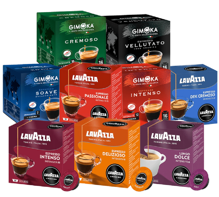 Packdécouverte 184 capsules compatibles A modo Mio - LAVAZZA / GIMOKA