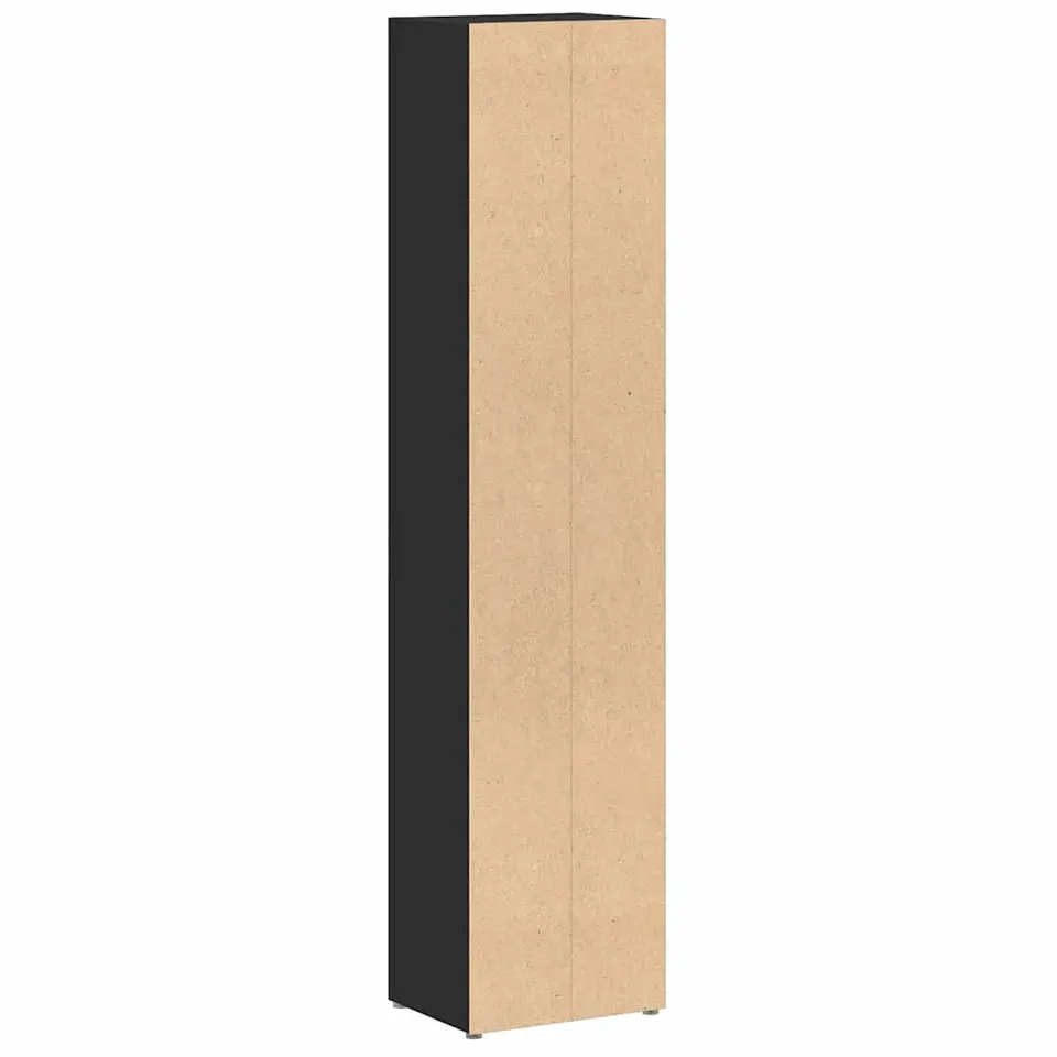 vidaXL - Cd-kast - Zwart - Bewerkt hout - 2 stuks