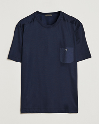 Zimmerli of Switzerland Cotton/Modal Crew Neck Loungwear T-Shirt Midnight