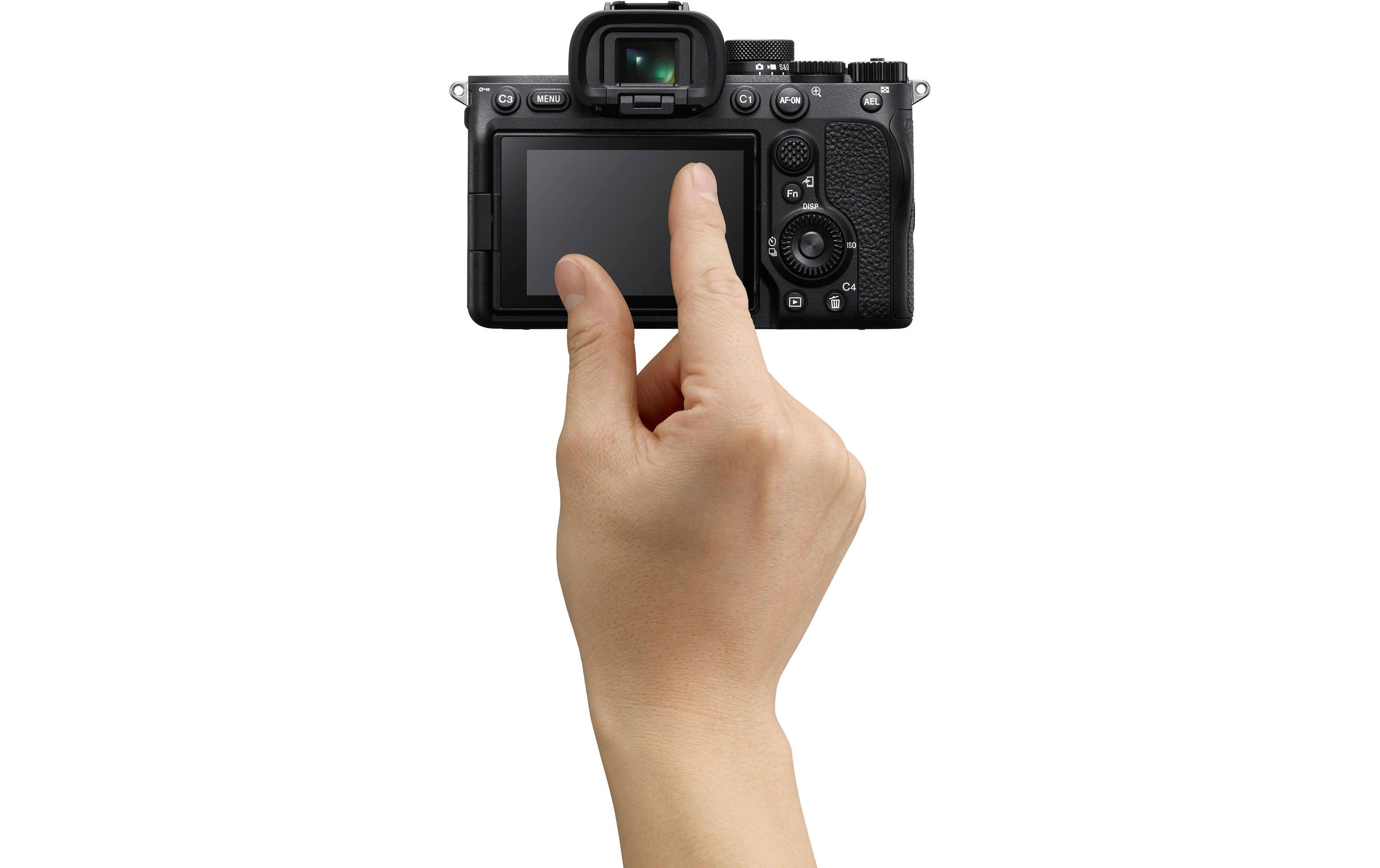 Fotokamera Alpha 7 IV NP-FZ100 Tough UHSII V90 Kit<br>Leistungsstarke Vollformat-Hybrid-Kamera für Foto- und Videoaufnahmen mit Ersatzakku und 128 GB Speicherkarte