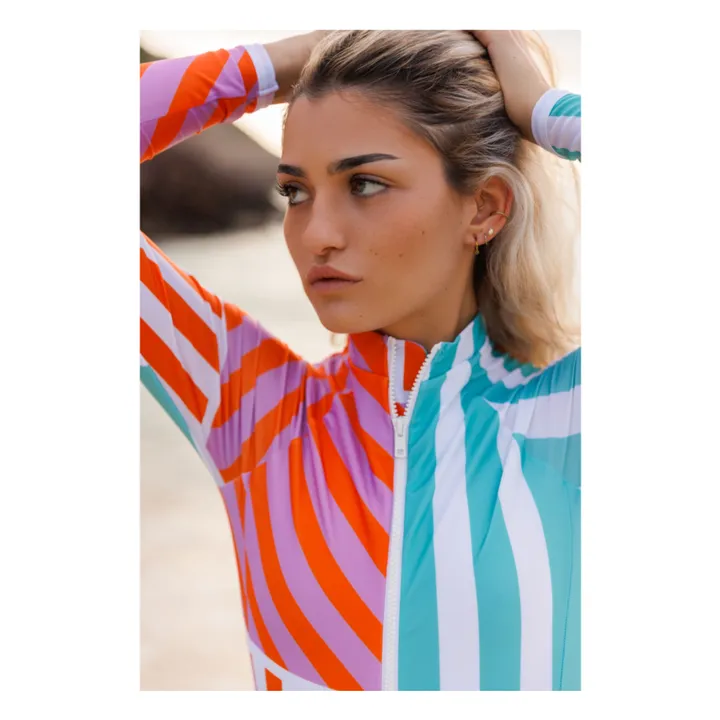 Juillet Juillet Maillot 1 Pièce Anti-UV Grande Palombaggia Rayé | Vert