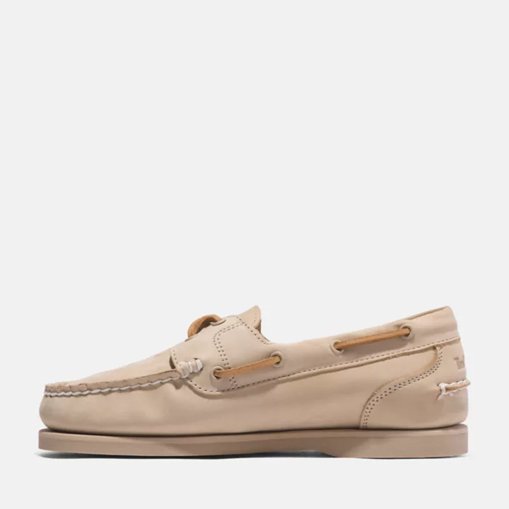 Chaussure bateau classique pour femme en beige