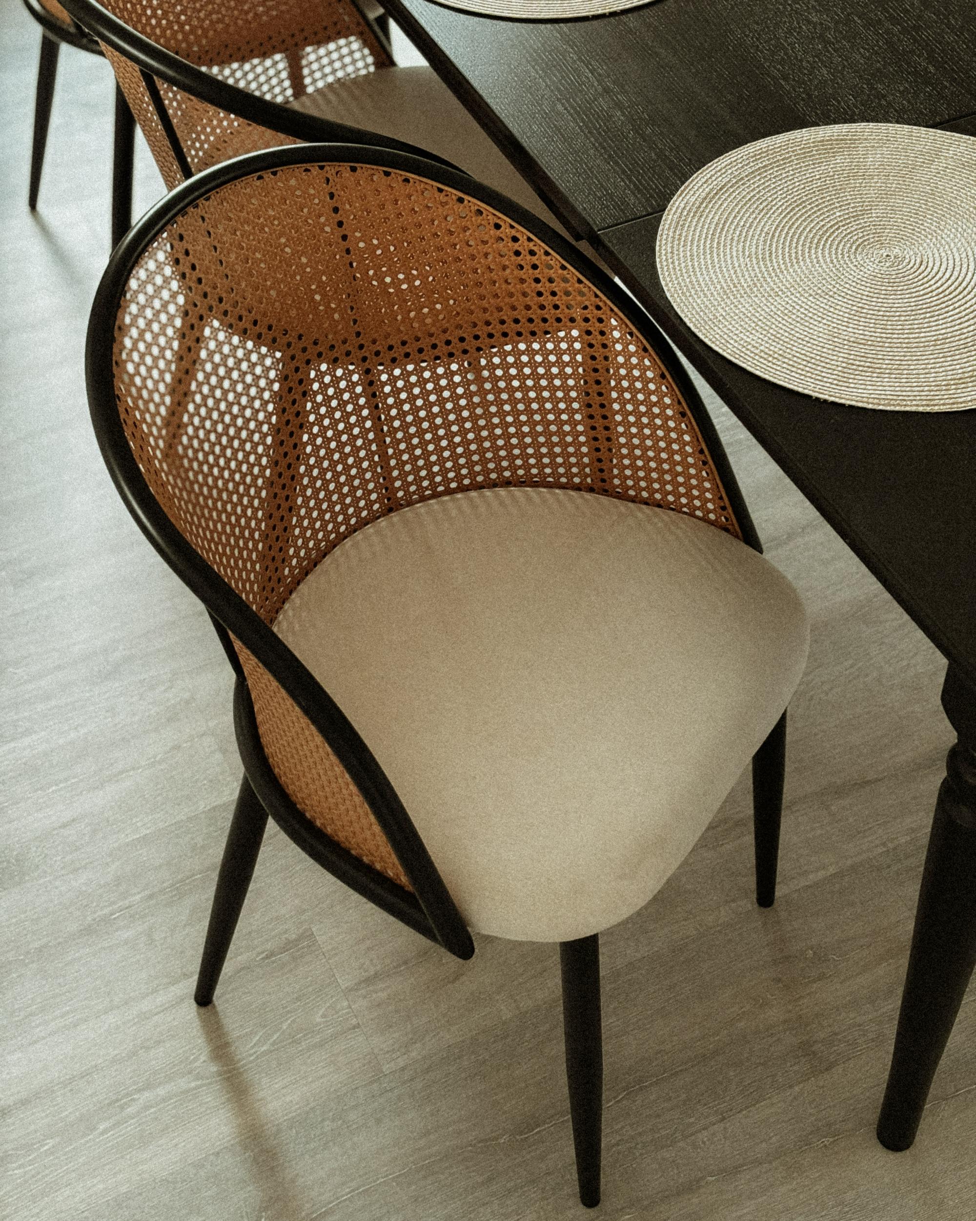 Set van 2 eetkamerstoelen CORNELL Metaal Zwart
