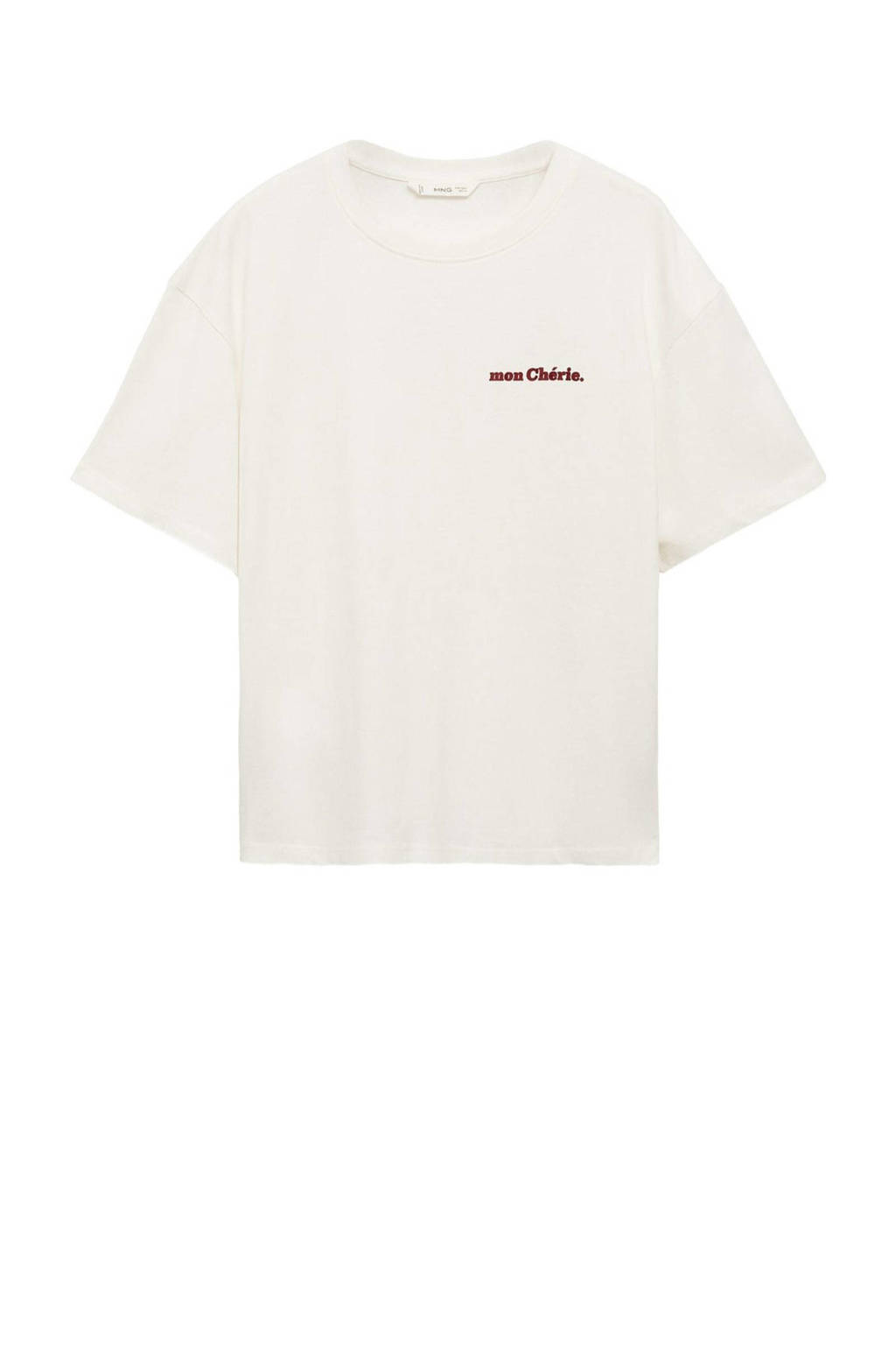 MANGO TEEN T-shirt met backprint naturel wit
