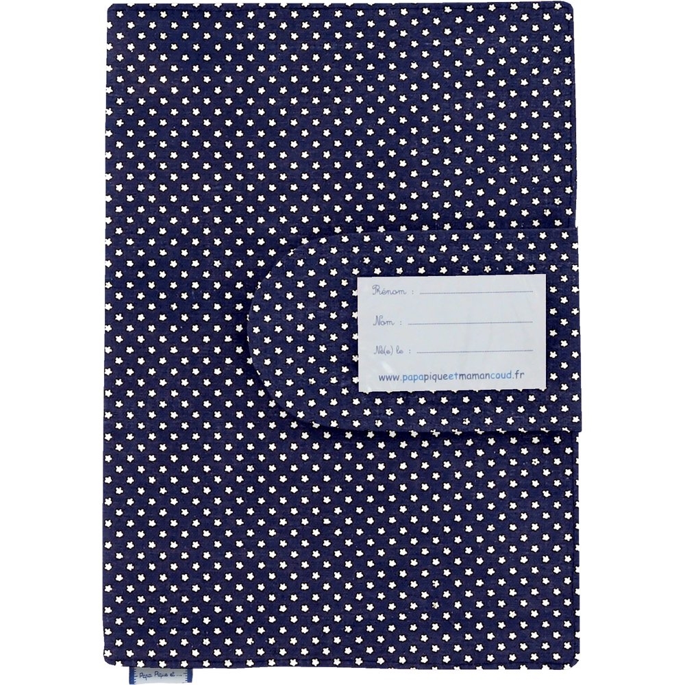 Protège Carnet De Santé Etoile Or Marine