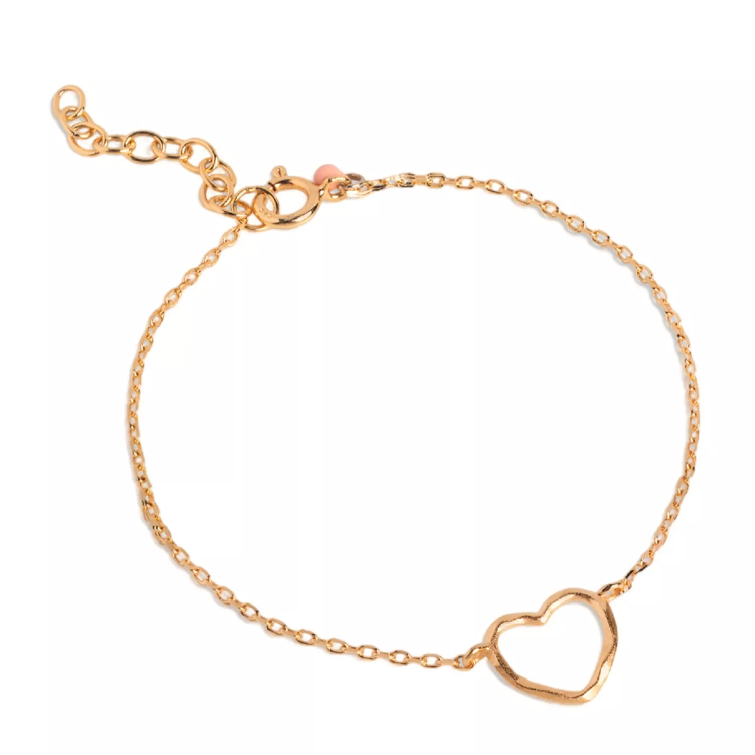 Enamel Organic Heart Armbånd 18 kt. Forgyldt Sølv B112GM