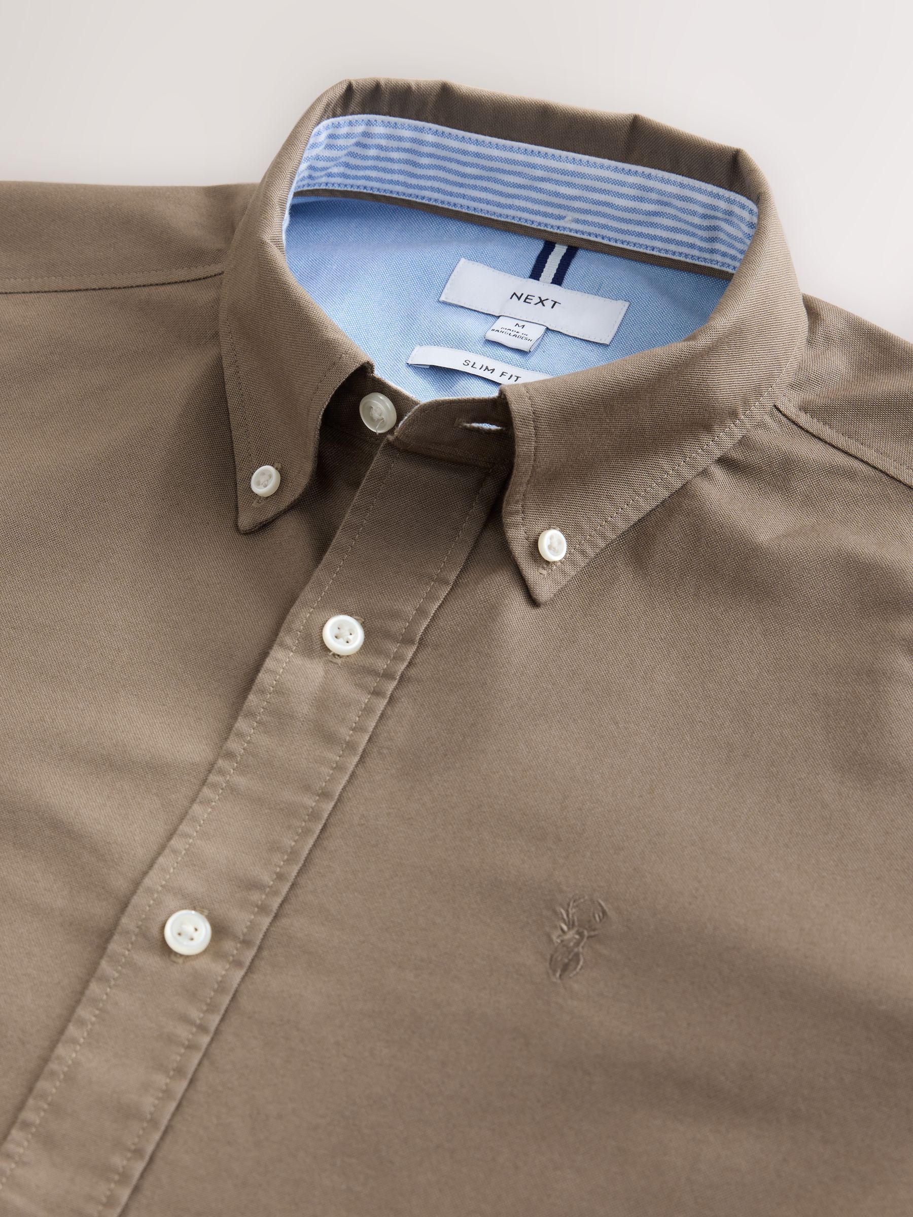 Pastel geel naturel - Slim Fit - Oxford-hemd met lange mouwen
