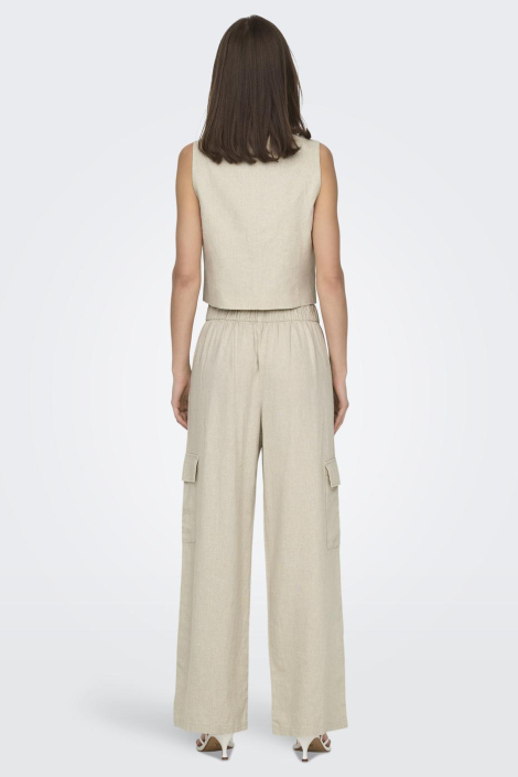 Jacqueline de Yong beige dames gilet