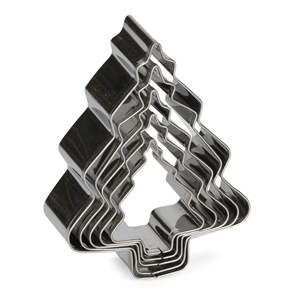 Set de 5 emporte-pièces sapin inox Patisse