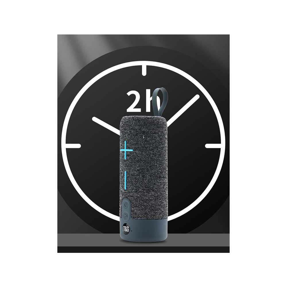 (1200mAh) 360° Bluetooth 5.0 Lautsprecher Spritzwasserfest (IPX5) UKW Radio / Aux In / USB A / Micro SD Kartenslot   Handschlaufe - Rot