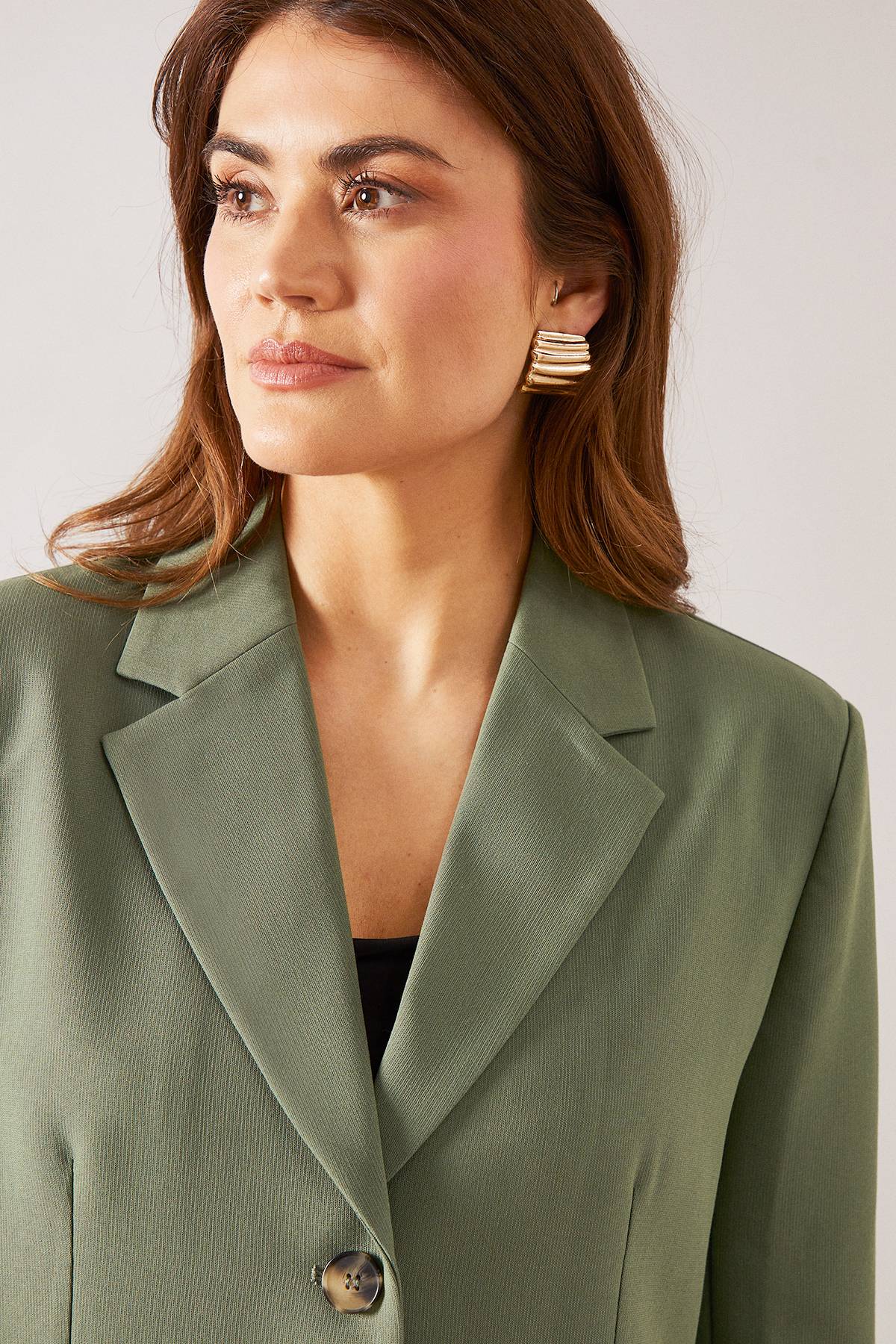 Wallis Blazer Croisé Simple à Deux Boutons