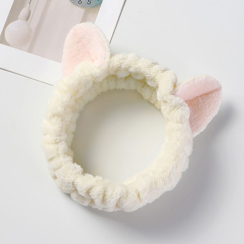 Yulu - Chenille kattenoor gezichtsreiniger hoofdband