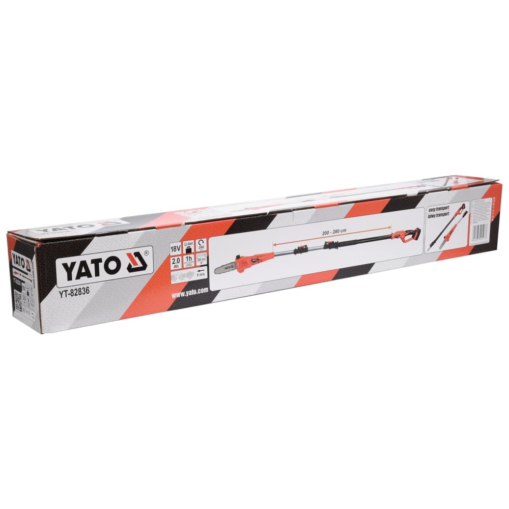 Tronçonneuse télescopique avec batterie li-ion 2,0ah 18 v