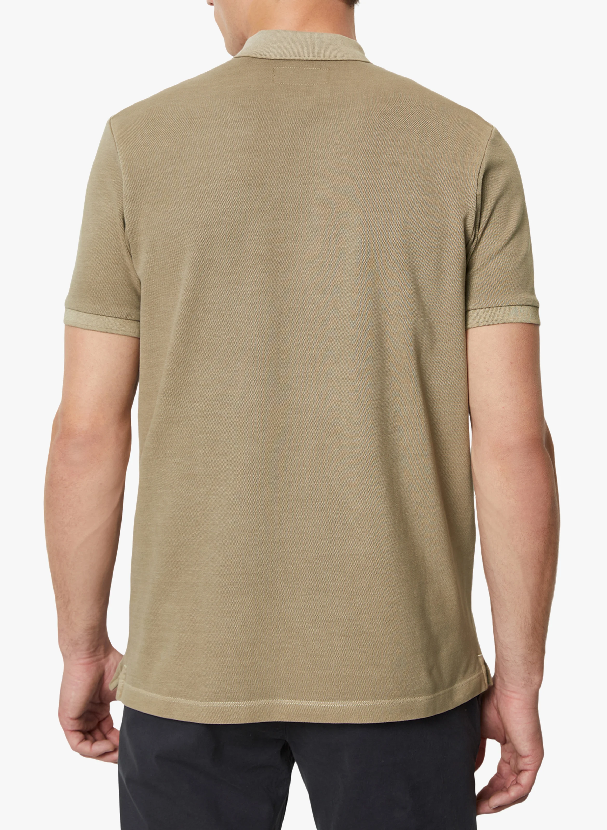 Polo regular-fit en coton bio mélangé | Beige