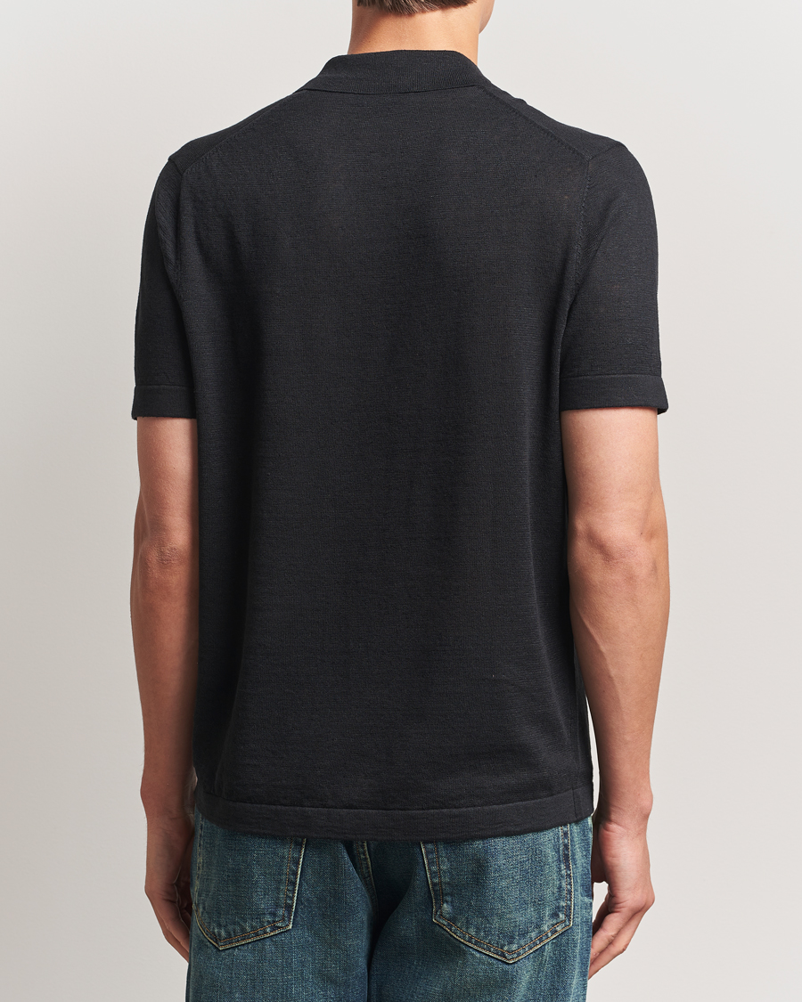 Les Deux Emmanuel Knit Polo Black