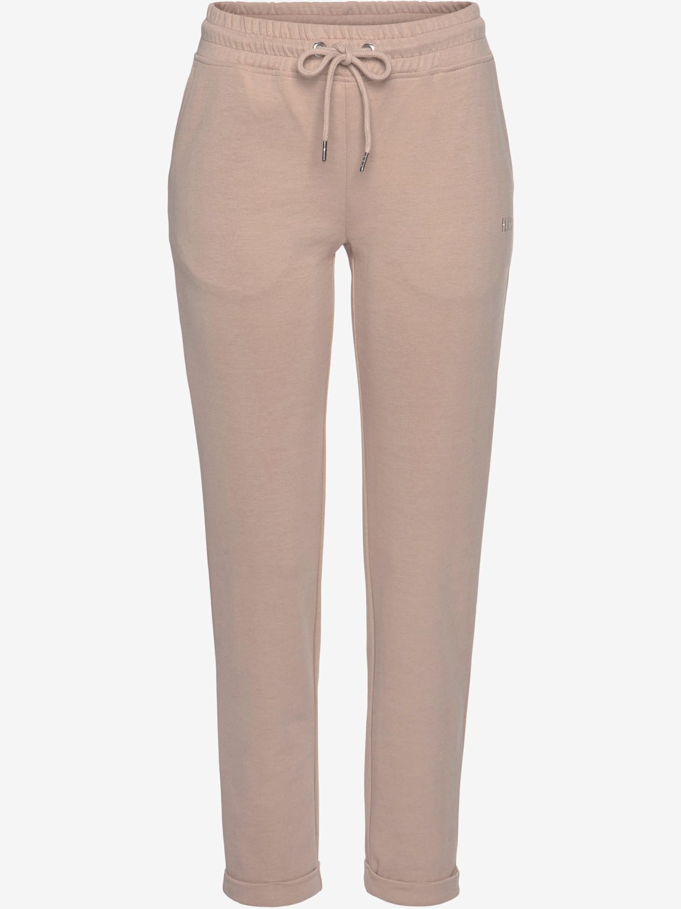 Pantalon basique avec petit logo brodé