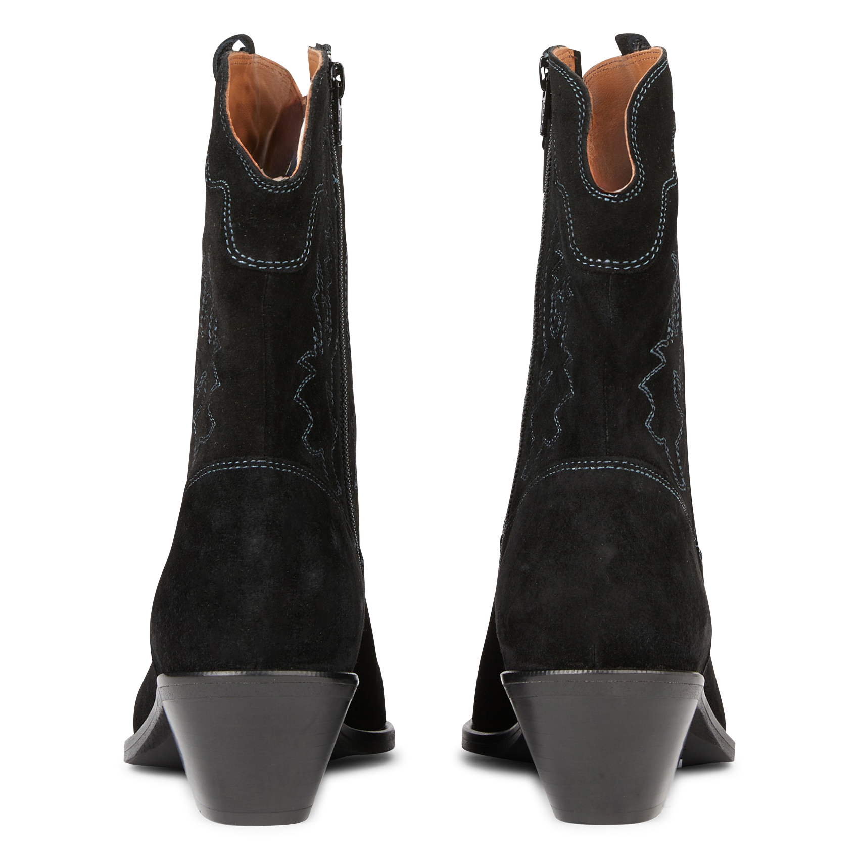 BONNIE - Bottes en cuir velours | Noir