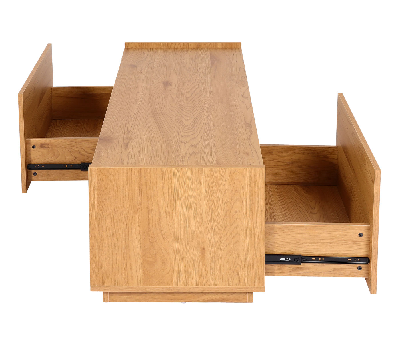 Couchtisch MCW-J78, Wohnzimmertisch Beistelltisch Sofatisch, Schublade, MDF 110x50x40cm ~ Eiche-Optik