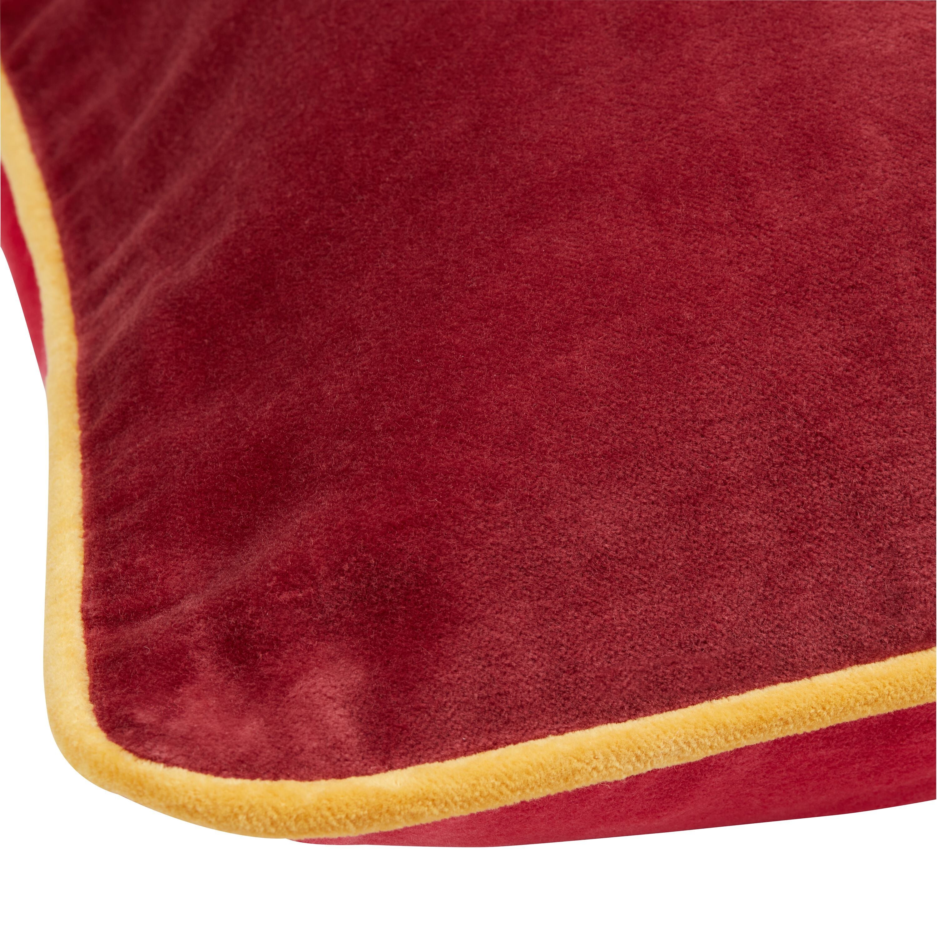 VELVET Zierkissen - rot / B: 50.0 cm x H: 50.0 cm