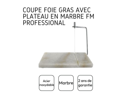 FMPROFESSIONAL - Planche à découper Coupe et présentation foie gras en marbre fm professional re...