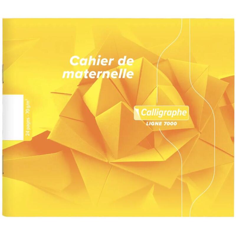 Cahier Maternelles piqué à l'italienne 7000 17x14,7 cm 24 pages uni 70 g - Jaune