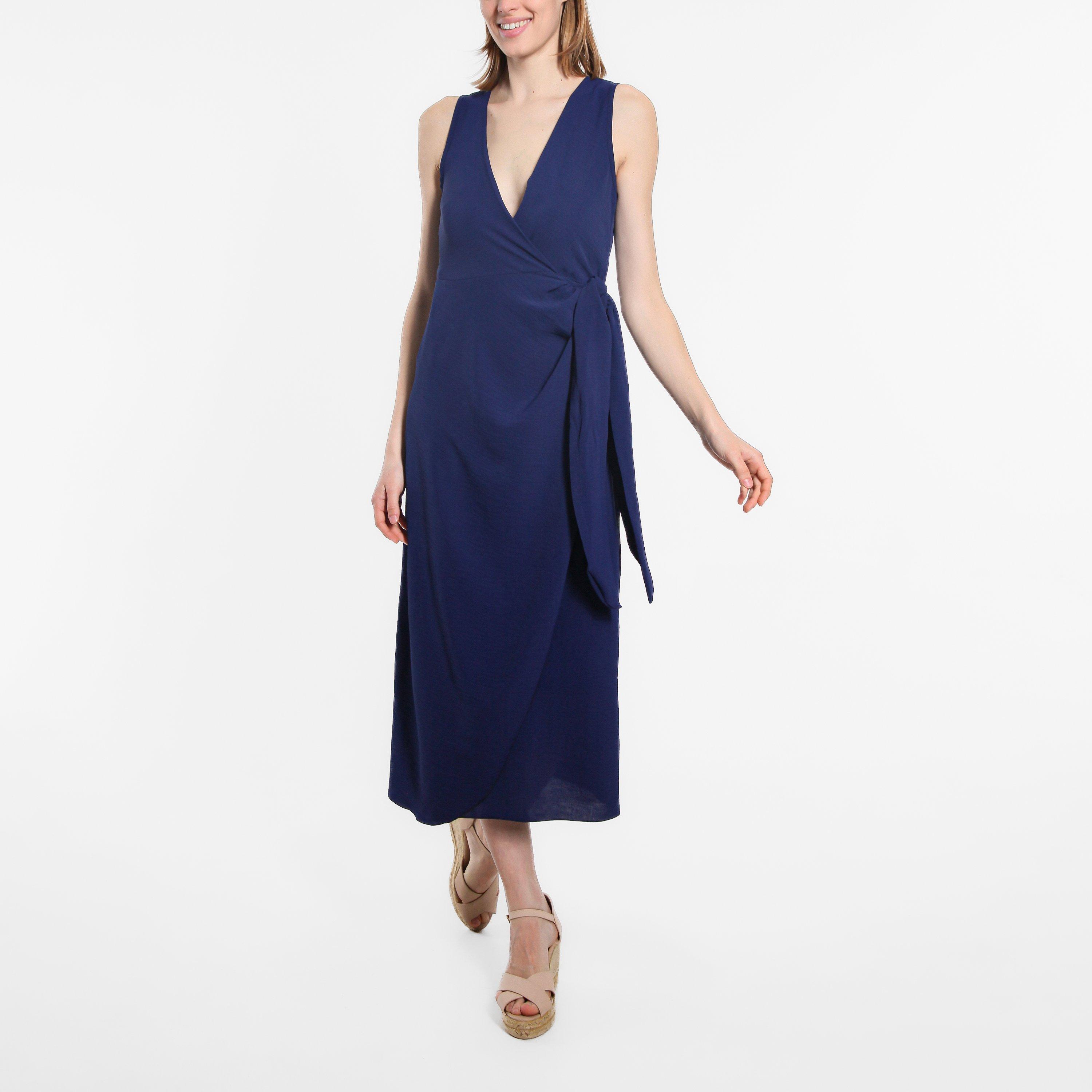 Be You Sleeveless Sleeveless Wrap Dress