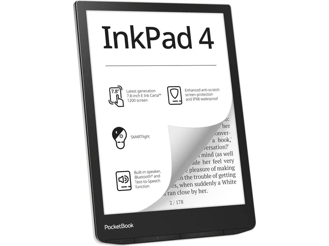 PocketBook InkPad 4 - eBook læser - Linux 3.10.65 - 32 GB - 7.8