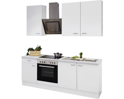 Flex Well keukenblok met apparatuur Wito 210 cm wit mat gedemonteerd omkeerbaar uitvoering 00009836