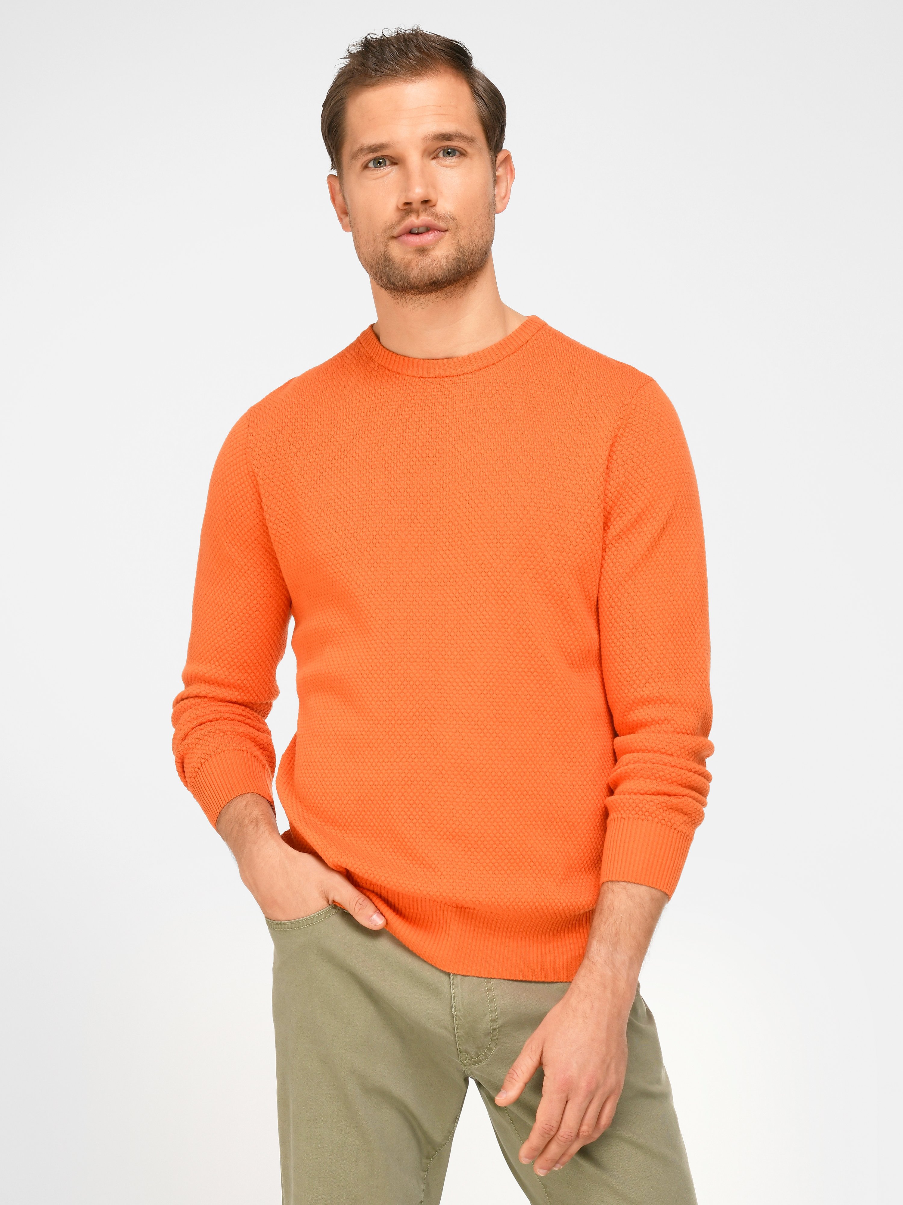 Rundhals-Pullover aus 100% Baumwolle Pima Cotton