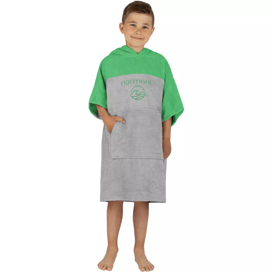 normani Kinder Badeponcho 6-9 Jahre Puwai Grün