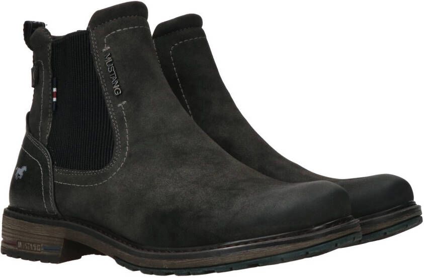 Mustang Shoes Chelsea-boots slip-on boots ankle boots block heel side stretch insert