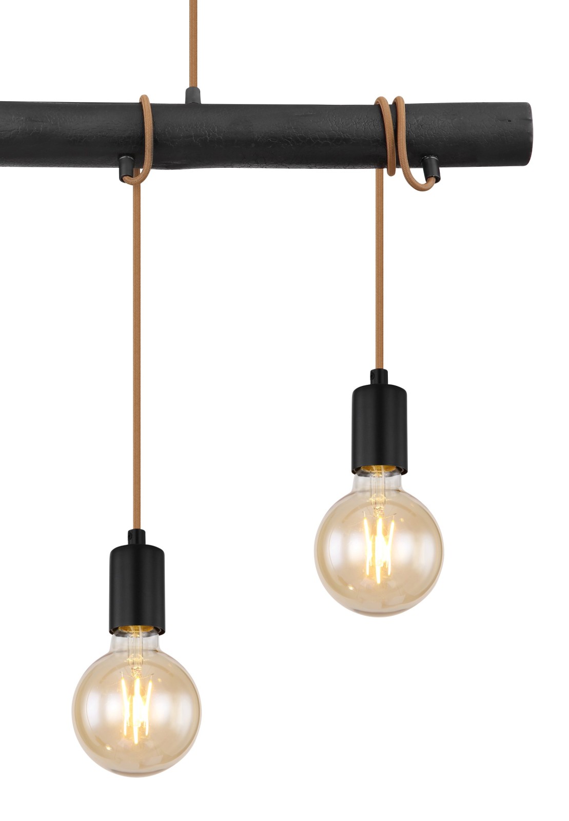 Pendelleuchte - schwarz-matt - Material - 120 cm hoch