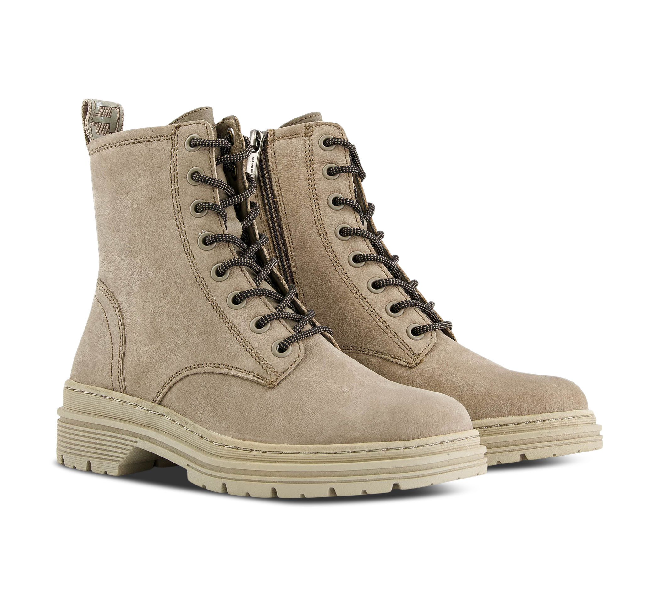 Tamaris Schnürstiefel beige/taupegrau