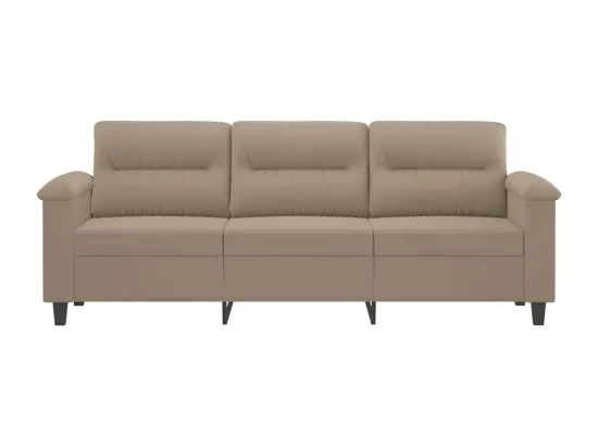 Canapé à 3 places Taupe 180 cm Tissu microfibre